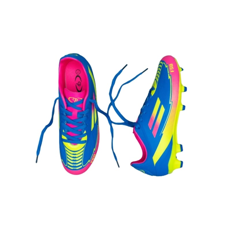 104 Adidas F50 Soccer Boots Blue Yellow Pink Firm Ground