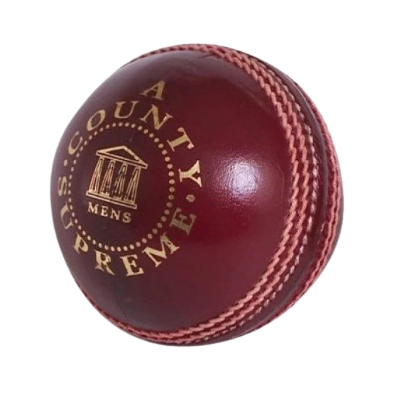 116 County Supreme Mens Cricket Ball Red Genuine Leather Match Ball