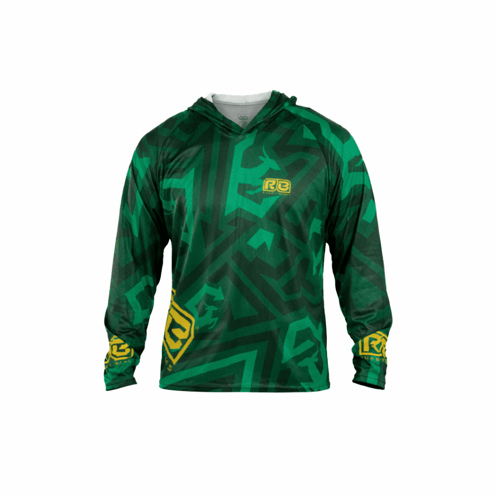 Rugby Bums Green & Gold Long Sleeve Warm Up Top | Desnic Sports