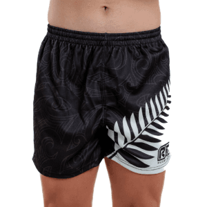 Rugby Bums Black & White Shorts