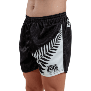 Rugby Bums Black & White Shorts