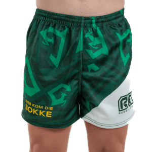 Rugby Bums Green & Gold Shorts