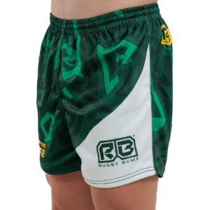 Rugby Bums Green & Gold Shorts