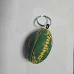 Rhino Branded Rugby Ball Keychain