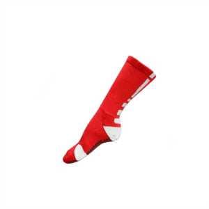 Performance Grip Soccer Socks Red White Crew Length