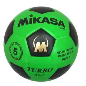 Mikasa Turbo S5-T Size 5 Waterproof Football (Green/Black)